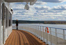 Jenissei-Kreuzfahrten in Sibirien. MS M. Gorky, Russland