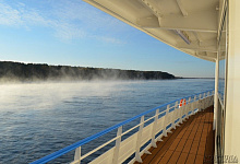 Jenissei-Kreuzfahrt in Sibirien. MS M. Gorky Russland