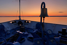 Flussreise Russland, Sonnenuntergang