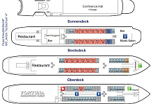 Wolga Kreuzfahrt MS Chekhov Deckplan