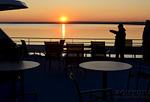 Flussreise Russland, Sonnenuntergang