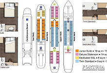 Flussreisen in Russland, MS Peter Tschajkowskij, Deckplan