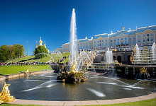 Kreuzfahrt, Wolga Flussreise, Peterhof, St. Petersburg, Russland